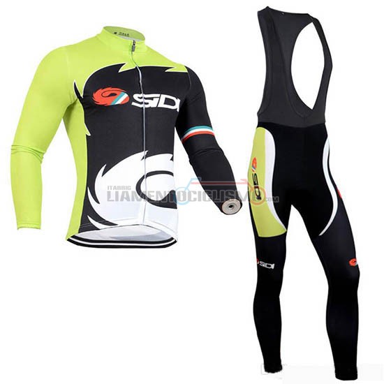 Abbigliamento Ciclismo Rock Racing SIDI Manica Lunga 2019 Nero Verde